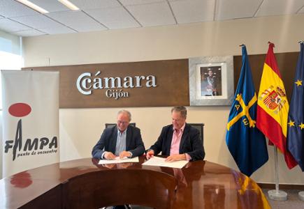 La Cámara de Comercio de Gijón y FAMPA acuerdan trabajar conjuntamente 