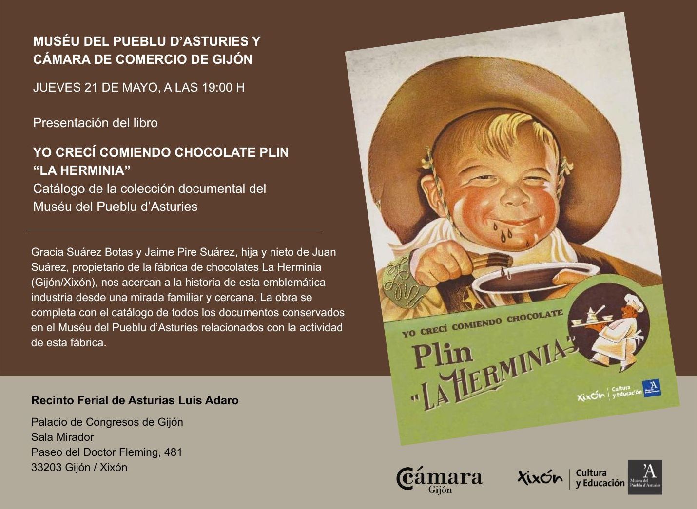 PRESENTACIÓN DEL LIBRO: YO CRECÍ COMIENDO CHOCOLATE PLIN "LA HERMINIA"
