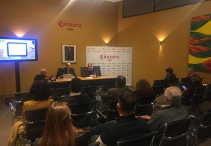 Conferencia de Pablo Nadal en la Cámara, organizada por la Unión de Comerciantes del Principado de Asturias